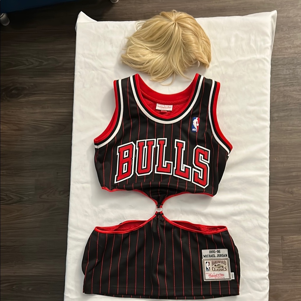 Chicago Bulls Black and Red Jersey Dress